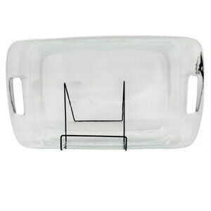 Pyrex Glass Rectangle Baking Dish 3 Qt 13 X 9 inches With Handles Clear USA Made